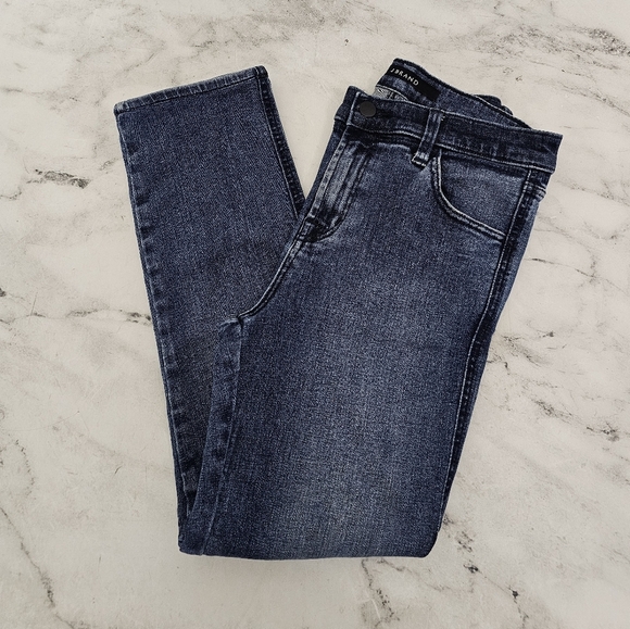 J Brand Straight Leg High Rise Dark Blue Jeans 26 Preowned - Picture 3 of 9